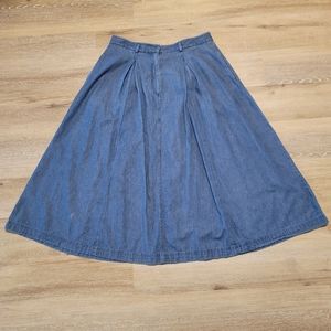 Vintage Susan Bristol Denim Maxi Skirt Size 16